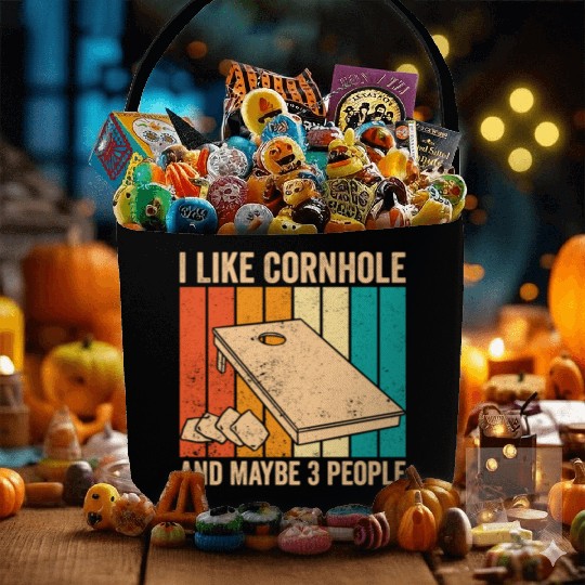 Funny Cornhole Retro Fabric Baskets