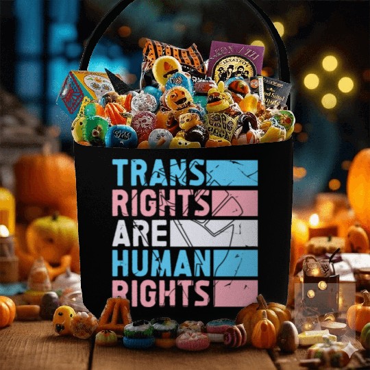 Trans Rights Are Human Rights Support LGBT Pride Fabric Baskets