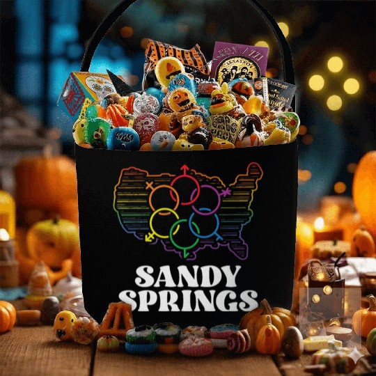 Sandy Springs Pride Flag Pride Month LGBTQ Flag Fabric Baskets