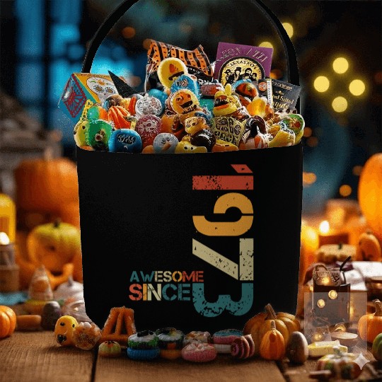 awesome since1973 - 50th birthday Fabric Baskets