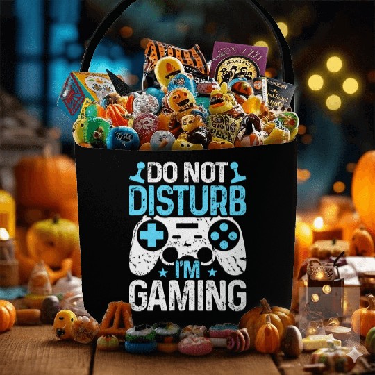 Do Not Disturb I'm Gaming Fabric Baskets