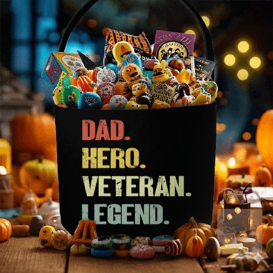 Dad hero veteran legend Fabric Baskets