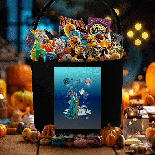 Zodiac sign Aquarius in the unique version Graphic Fabric Baskets