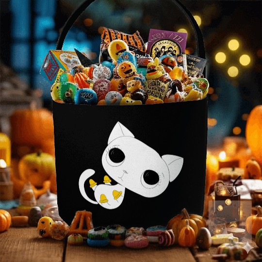 black white kittens 04 Fabric Baskets