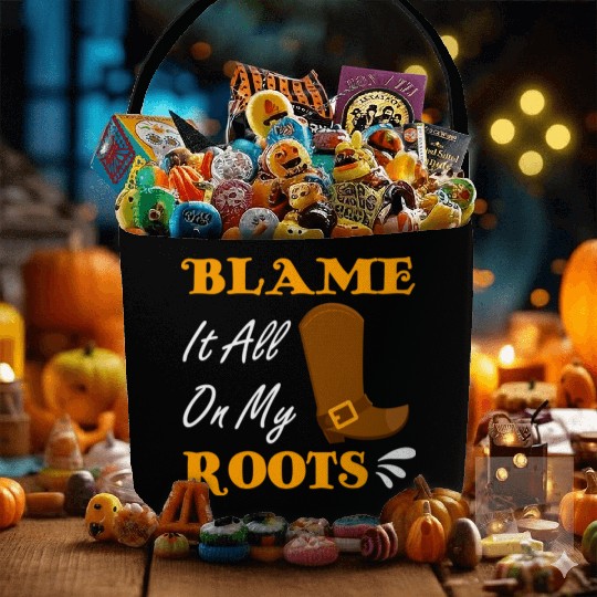 Blame It All On My Roots Country Music Lover Fabric Baskets