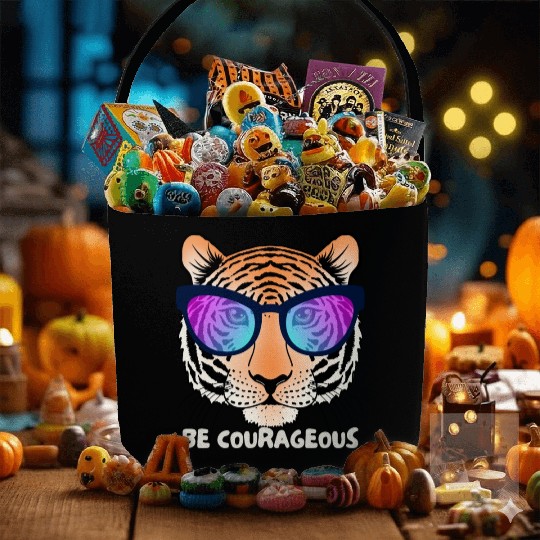 Be Courageous like a Lion Fabric Baskets