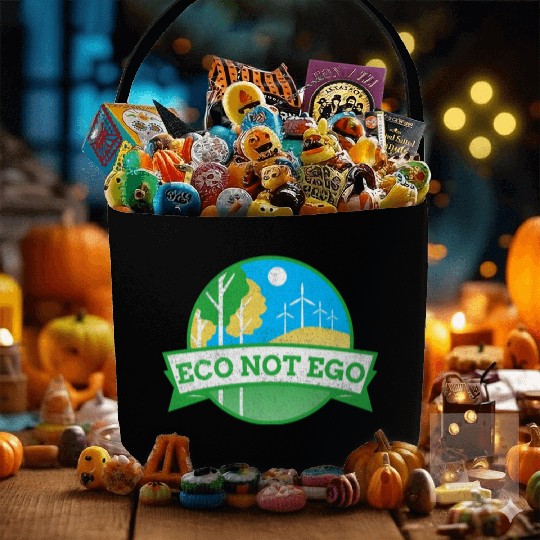 Eco not ego Save planet Earth Fabric Baskets