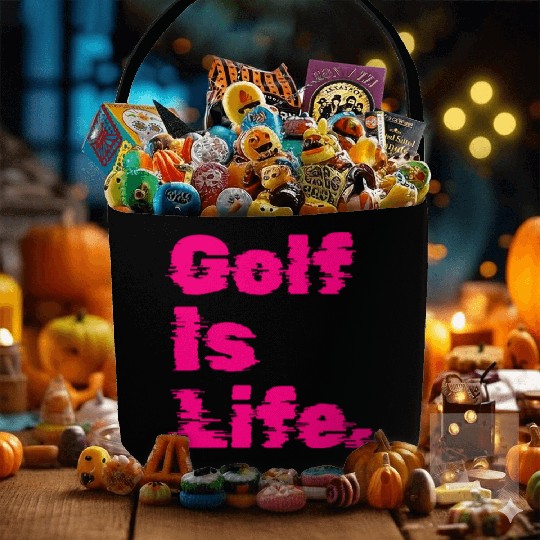 Golf Is Life, Hot Pink, Golfer, I Like Golf Fabric Baskets