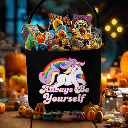 LGBT CSD Be Yourself Gay Lesbian Pride Unicorn Fabric Baskets