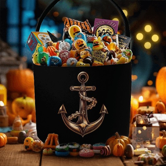 Anchor, Brown ,Sailing ,Sailboat ,Motor Boat, Fabric Baskets