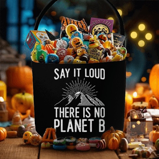 Say it loud There is no Planet B saying Fabric Baskets