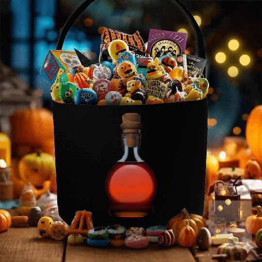 Bourbon Bottle Fabric Baskets