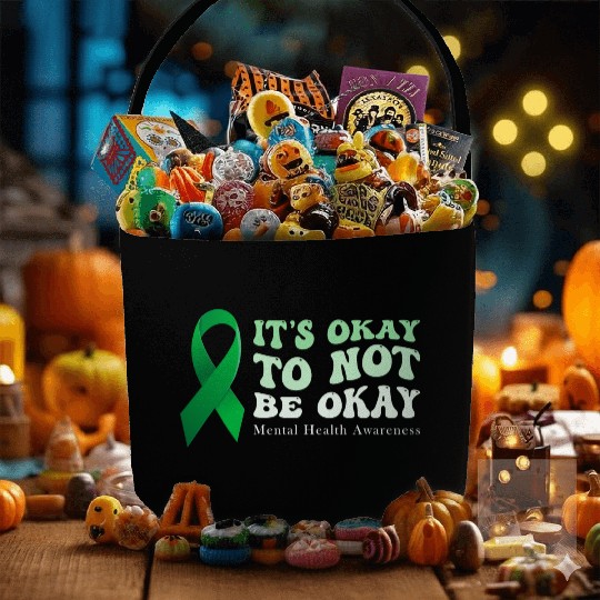 its okay to not be okay Mental Health Awareness Fabric Baskets