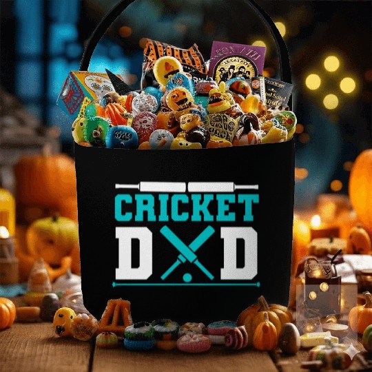 Cool Cricket Dad For Cricket Sports Lover Fabric Baskets