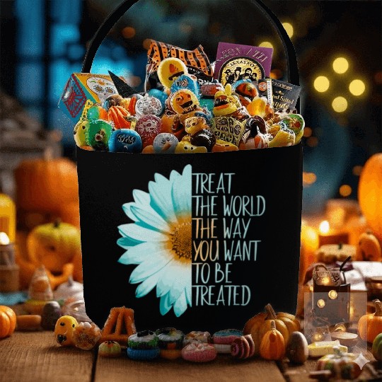 Be The Change Treat The World Fabric Baskets