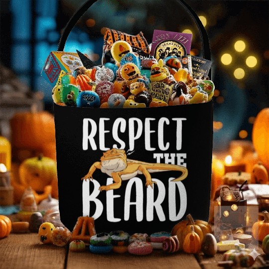 RESPECT THE BEARD Gifts Reptile Lover Keeper Fabric Baskets