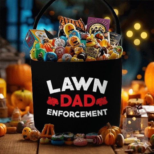 Lawn Enforcement Dad Outfit Cutting Grass Fabric Baskets