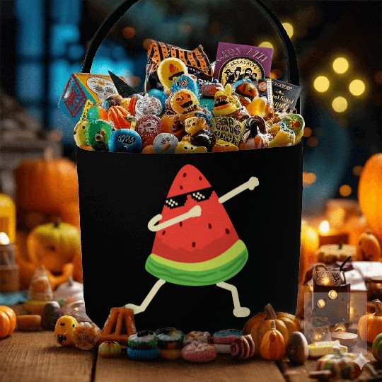 Dabbing Watermelon Melon summer Fruit Lover Fabric Baskets