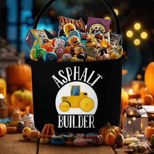 asphalt builder street builder construction worker Fabric Baskets