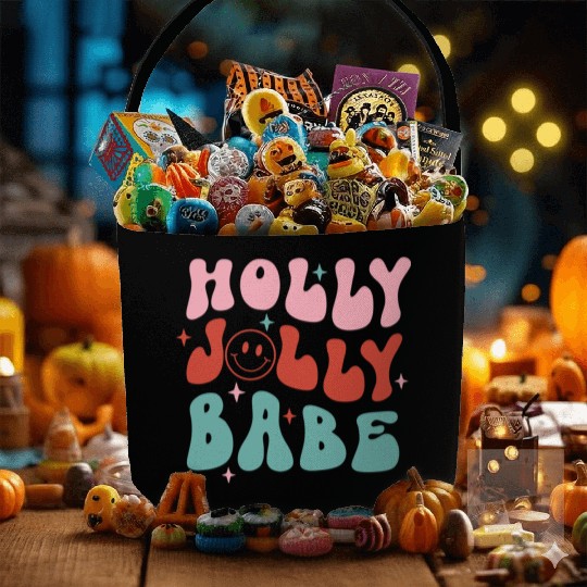Holly Jolly Babe Fabric Baskets