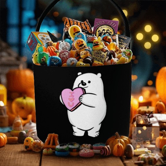 Valentine s Day Polar Bear Fabric Baskets