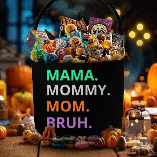 vintage international women's day mama,mommy;bruh Fabric Baskets