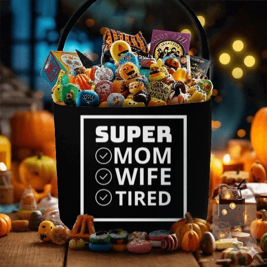 vintage international women's day mom,wife,tired Fabric Baskets