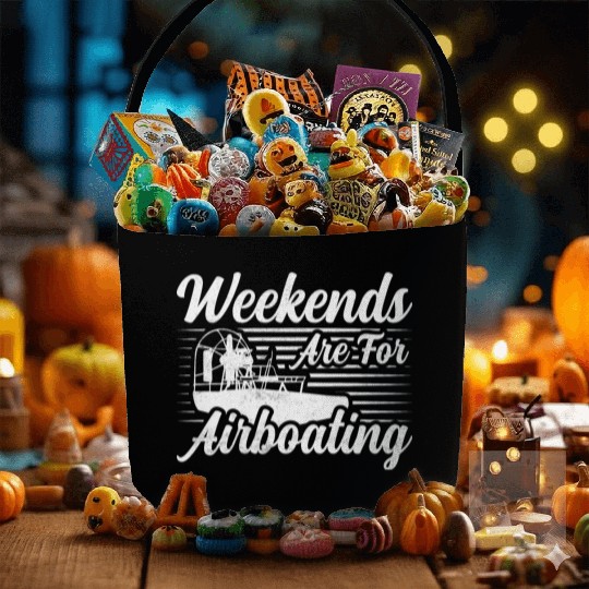 Weekends Are For Airboating Airboat Swamp Fabric Baskets