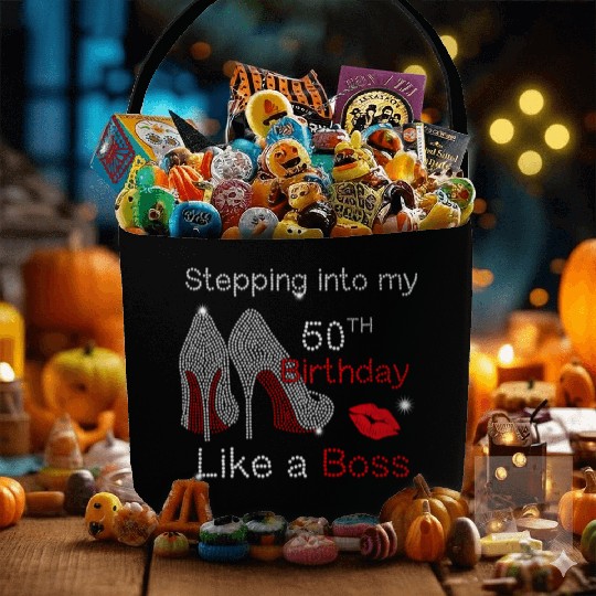 Stepping Into My 50Th Like A Boss Fabric Baskets