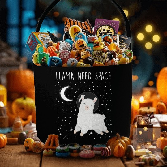Llama Need Space Funny Llama Lover Animal Joke Fabric Baskets