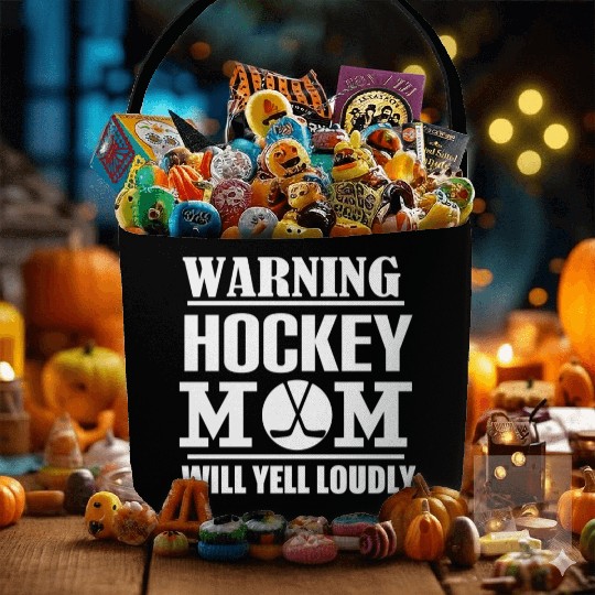Hockey Warning Hockey Mom Will Yell Loudly Fabric Baskets