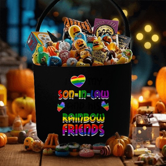 I Love My Son In Law And His Rainbow Friends LGBT Fabric Baskets