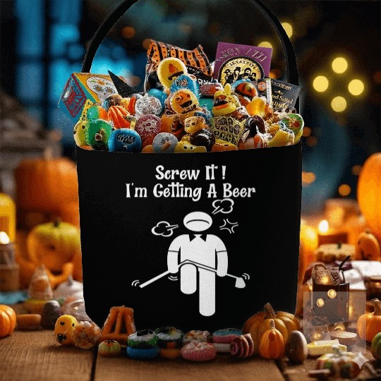 Golf Beer Golfer Father Day Mother Day Fabric Baskets