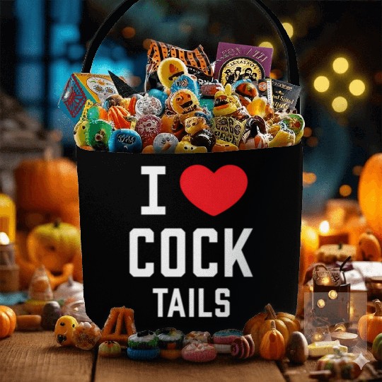 I Love Cock Tails Gay Bartender Alcoholic Mixed Dr Fabric Baskets