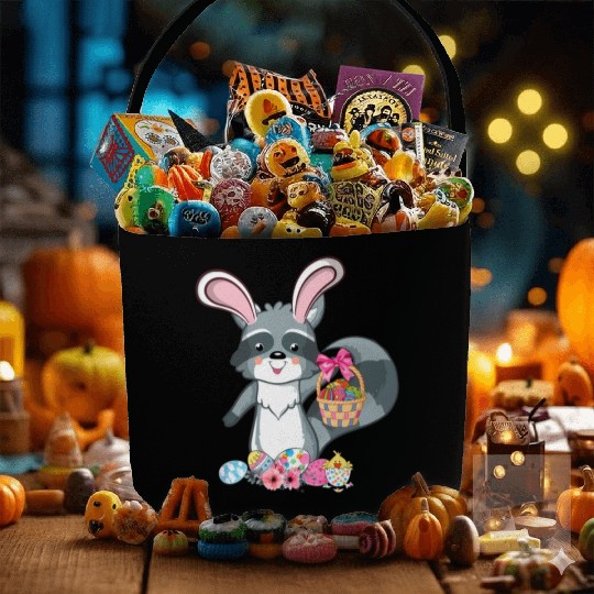 Raccoon Bunny Ears Easter Eggs For Fabric Baskets