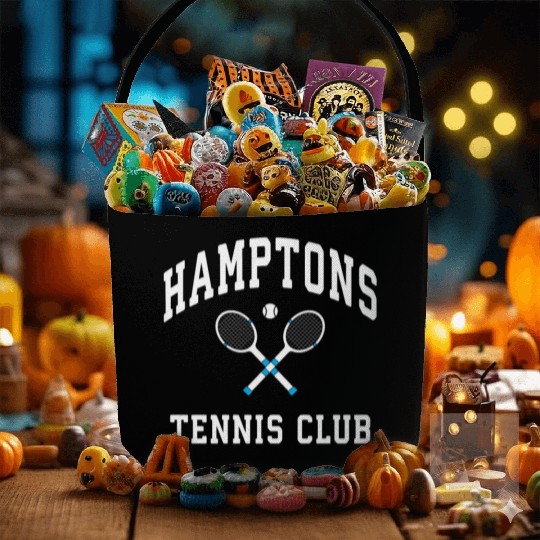 Hamptons Tennis Club Preppy New York Montauk Varsi Fabric Baskets
