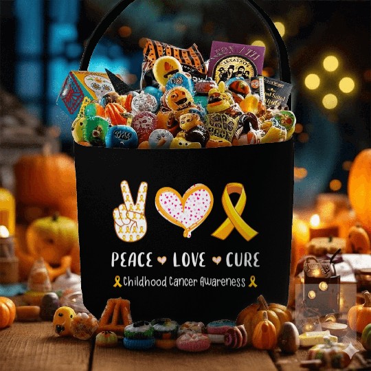 Peace love America with hand sign sunflower and US Fabric Baskets