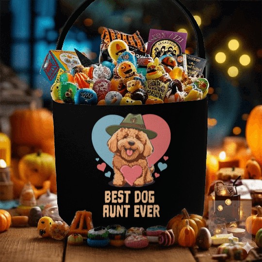 Best Dog Aunt Ever Goldendoodle Cute Dog Mom Fabric Baskets