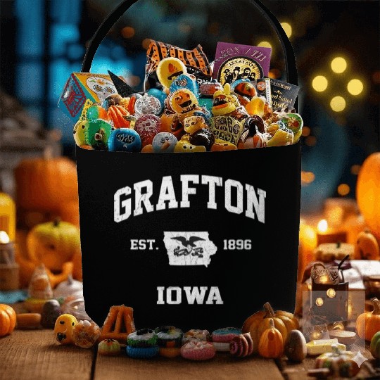 Grafton Iowa Ia State Athletic Style Fabric Baskets