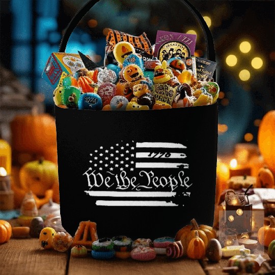 Old American Flag Patriotic 1776 We The People Usa Fabric Baskets