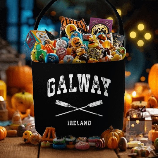 Galway Ireland Nautical Crossed Oars Fabric Baskets