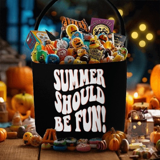 Summer Should Be Fun Summer Aesthetic Words On Bac Fabric Baskets