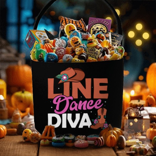 Line Dance Diva Country Music Western Fabric Baskets