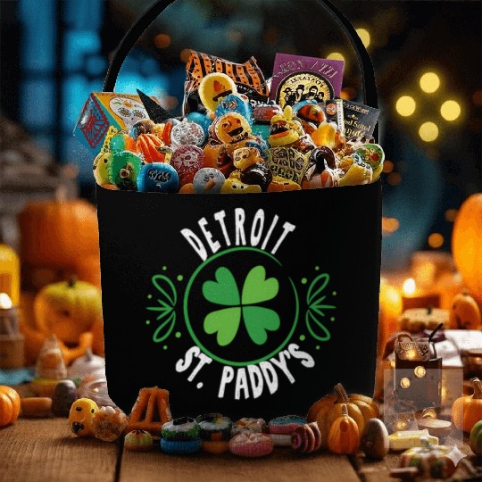 Detroit St PatricDay St Paddys 313 Area Code Fabric Baskets