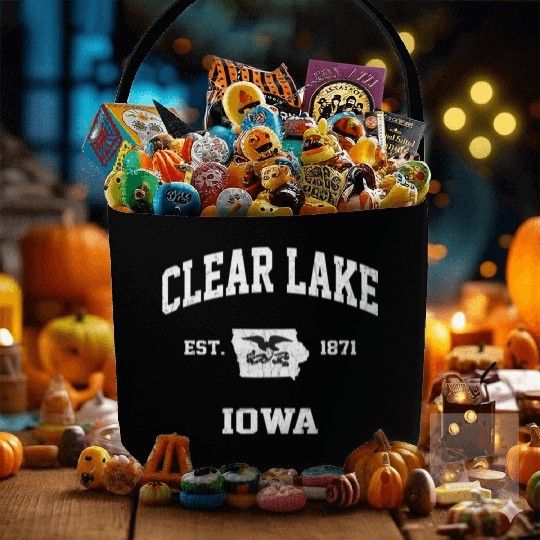 Clear Lake Iowa Ia State Athletic Style Fabric Baskets