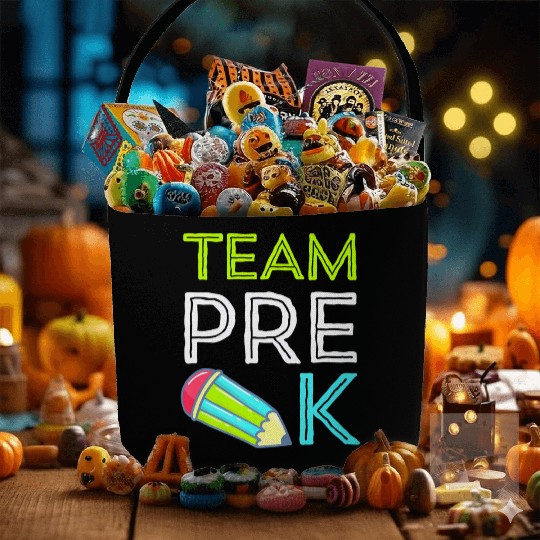 Team Pre-K Teacher First Day Preschool Back to Sch Fabric Baskets