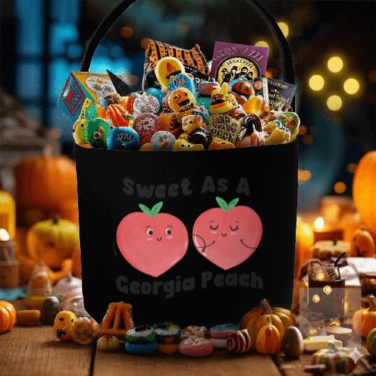 Sweet As A Georgia Peach Cute Funny Southern Fabric Baskets