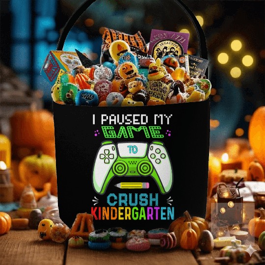 Kindergarten gamer first day back to school gaming Fabric Baskets