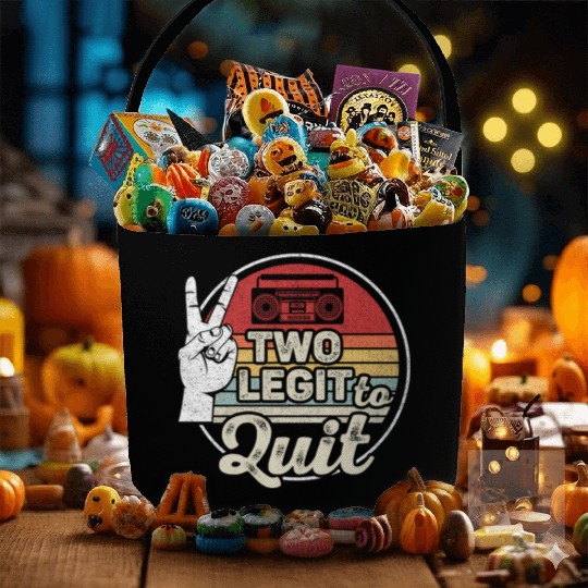 2Nd Hip Hop Theme Two Legit To Quit Fabric Baskets