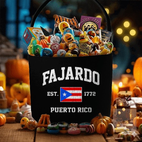 Fajardo Puerto Rico Boricua Flag Athletic Style Fabric Baskets